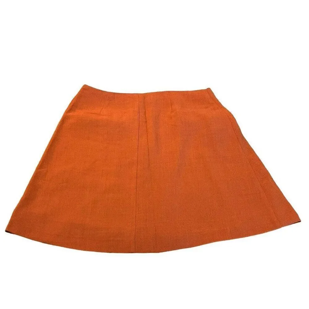We Wore What Small Orange Clay Blazer Mini Skirt Lined NWT $89